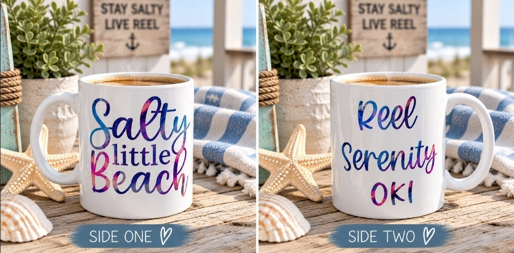 Salty Little Beach Mug | Reel Serenity Coastal Coffee Mug