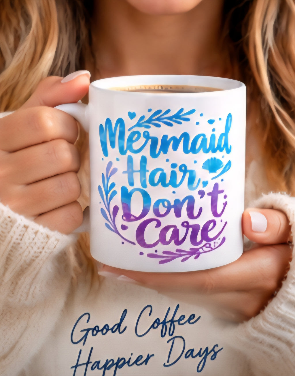 Mermaid Hair Don’t Care Coastal Coffee Mug