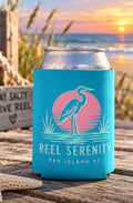Reel Serenity Coastal Heron Koozie | Oak Island NC