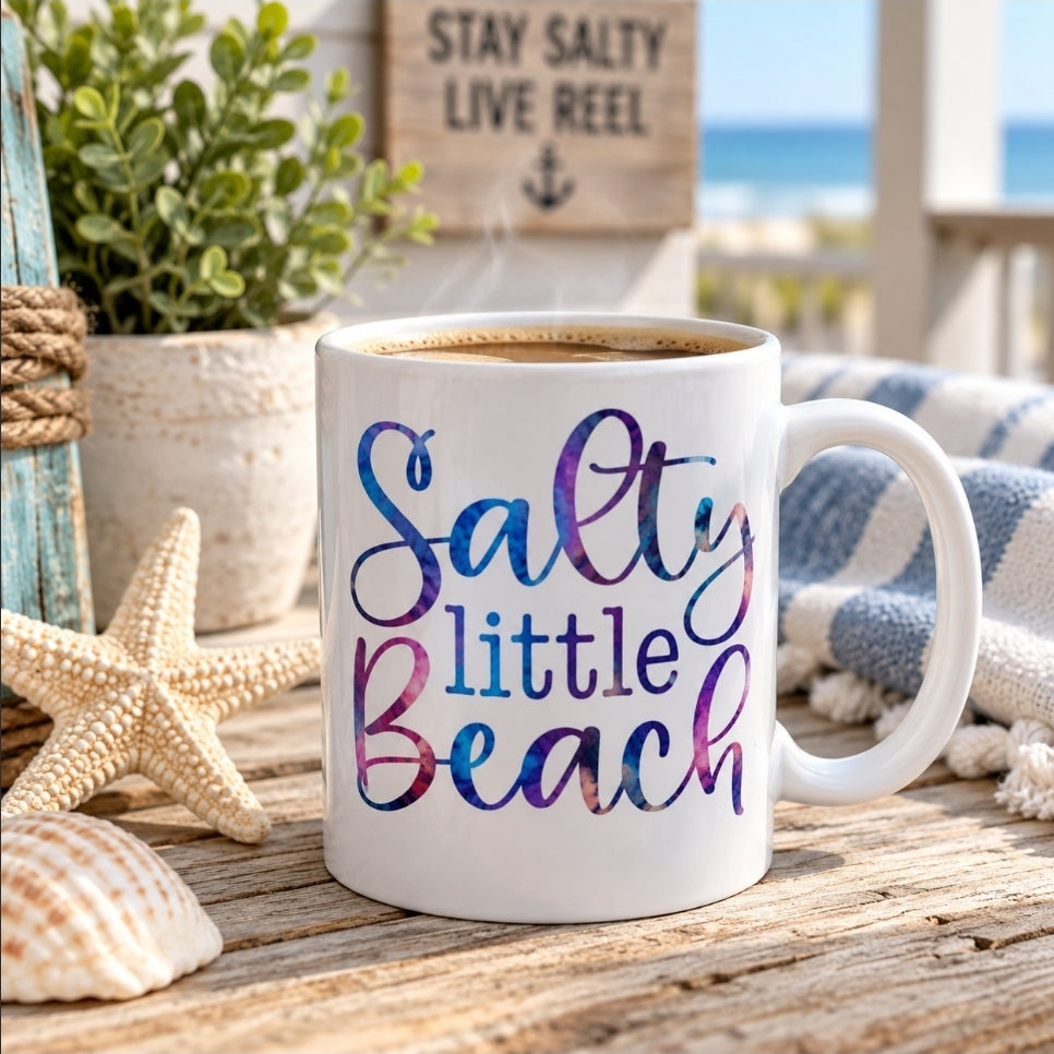 Salty Little Beach Mug | Reel Serenity Coastal Coffee Mug