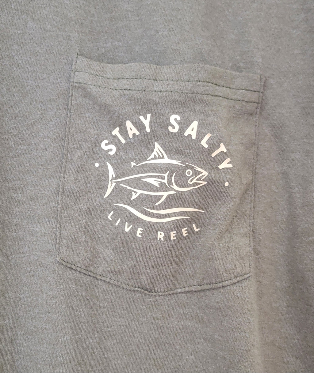 Reel Serenity Angler Pocket Tee-Oak Island Fishing Shirt