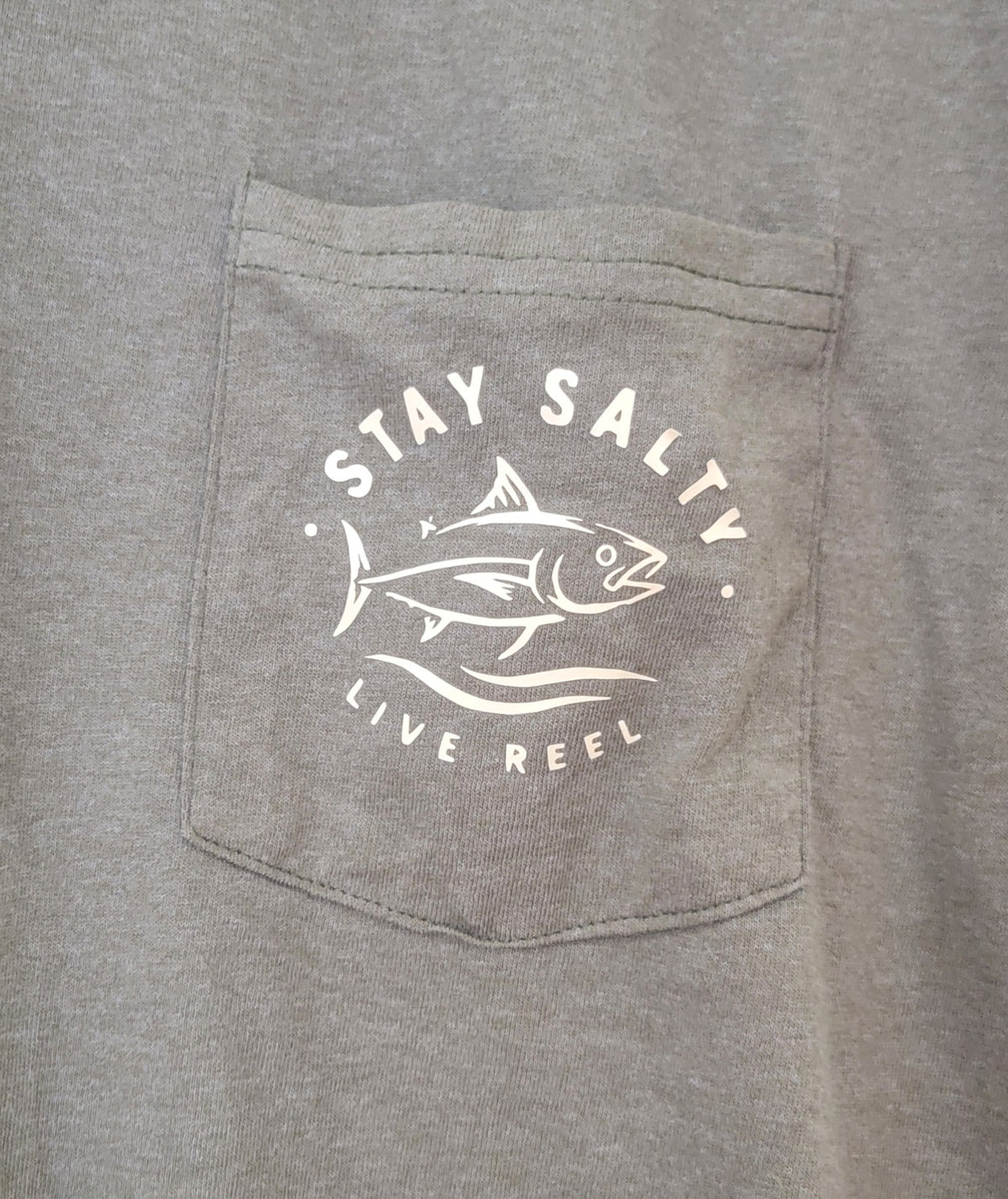 Reel Serenity Angler Pocket Tee-Oak Island Fishing Shirt