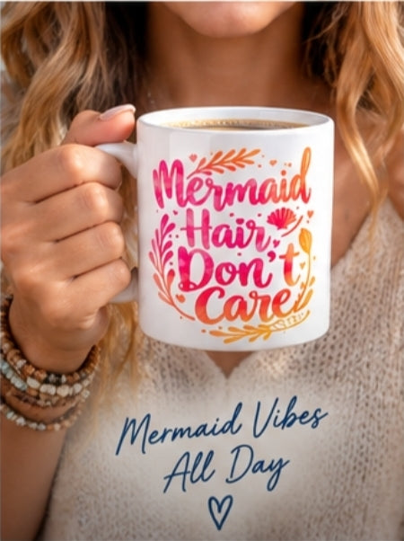 Mermaid Hair Don’t Care Coastal Coffee Mug