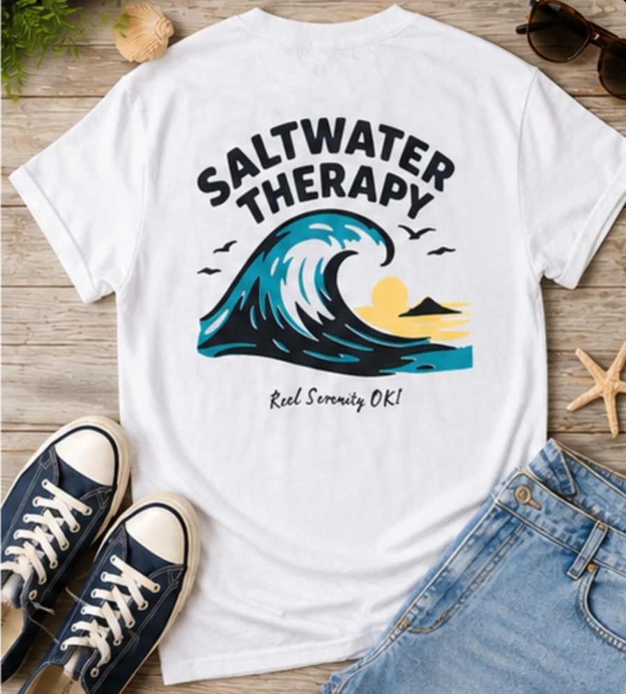 Saltwater Therapy Unisex Pocket Tee