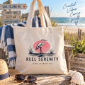 Reel Serenity Heron Coastal Tote Bag | Oak Island NC