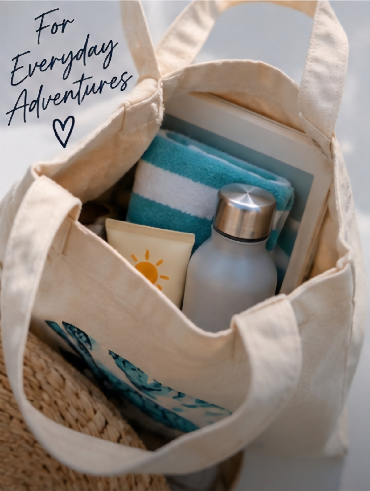 Stay Salty Sea Turtle Canvas Tote | Oak Island Beach Bag